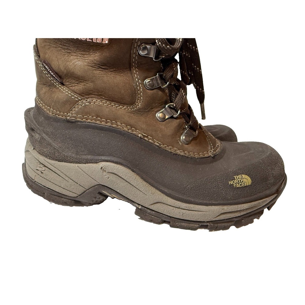 The North Face Chilkat Womens Winter Snow Boots US 9 Brown Waterproof PrimaLoft - Picture 3 of 16